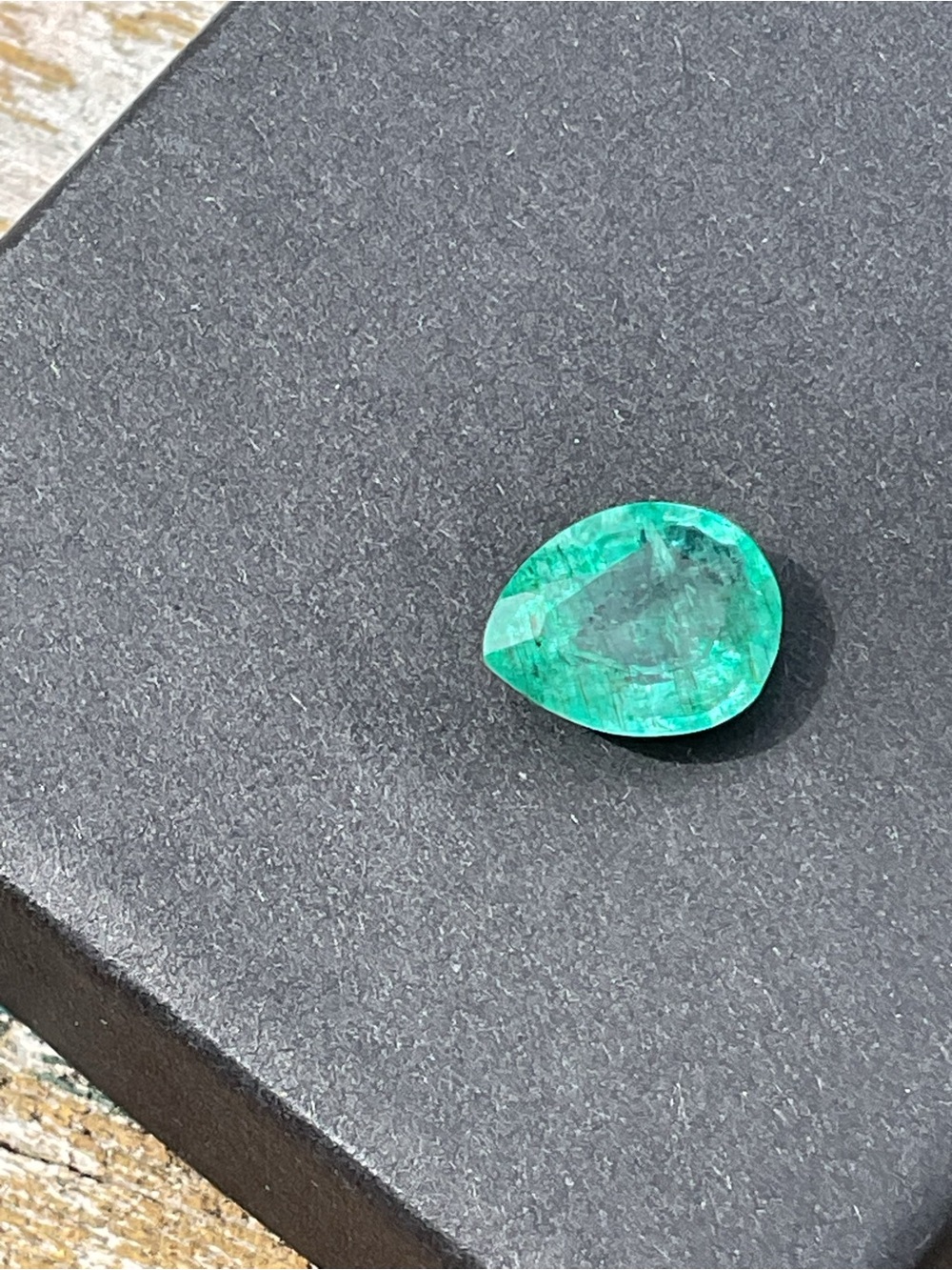 Genuine Earth Mined Pear Shaped Emerald Loose Gem